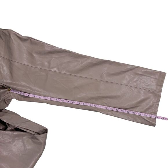 NWT 7 for All Mankind Size L Vegan Faux Leather Pants Wide Leg Ankle High Rise - Picture 8 of 14